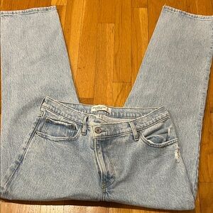 Abercrombie & Fitch Light Blue '90s Straight Ultra High Rise Jeans